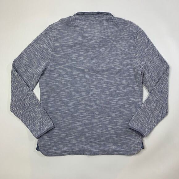 Robert Graham Sweatshirt Mens XL BlueJay White Classic Fit 1/4 Zip Rayon Blend - Picture 7 of 12